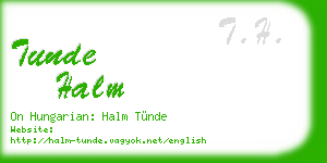 tunde halm business card