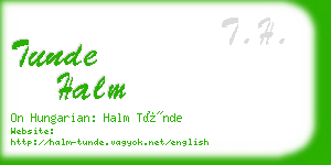 tunde halm business card